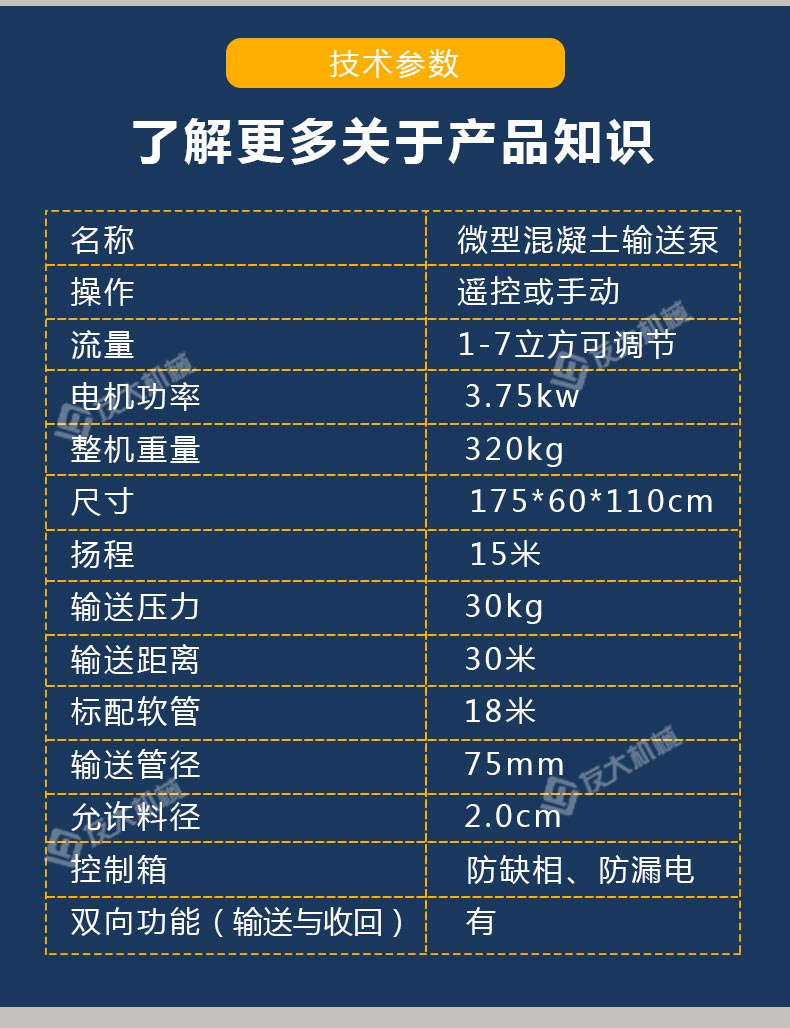 微型二次结构浇筑泵